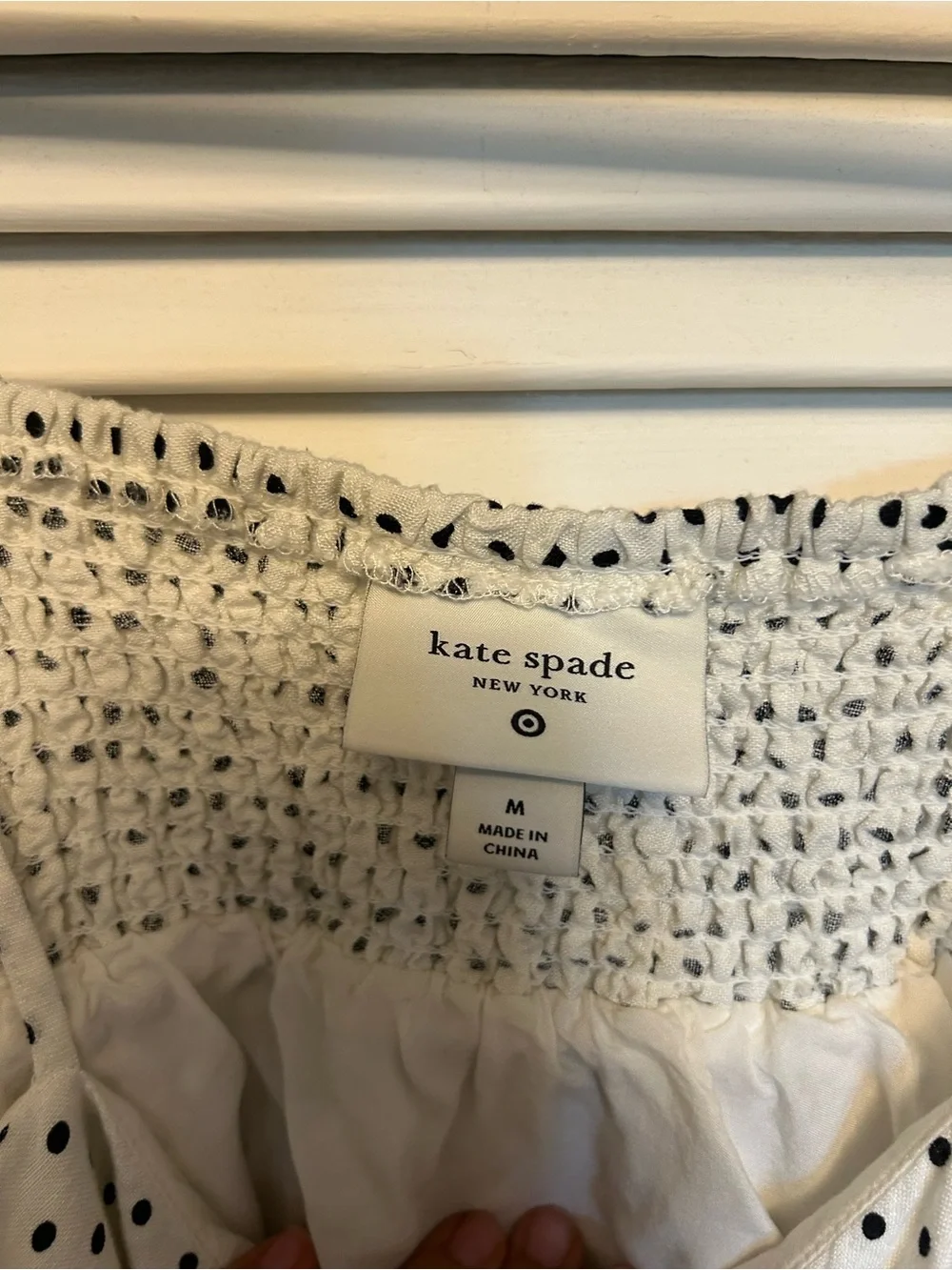 Kate Spade x Target Women’s White Polka Dot Spaghetti Strap Tank Top